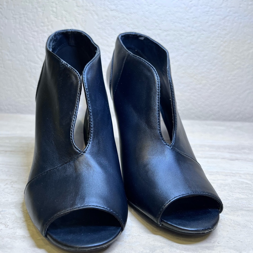 Nine West Black Women's Peep Toe Ankle Boots